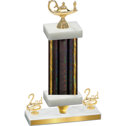 Premium Single Black Glacier Second Place Academics Trophy
