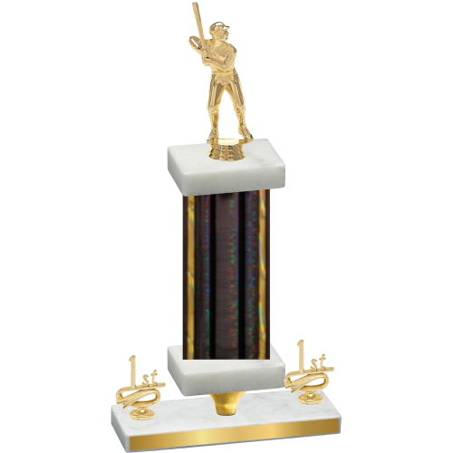 Premium Single Black Glacier First Place Baseball Trophy