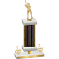 Premium Single Black Glacier Second Place Baseball Trophy
