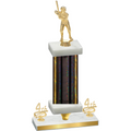 Premium Single Black Glacier Fourth Place Baseball Trophy