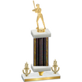 Premium Single Black Glacier Victory Softball Trophy