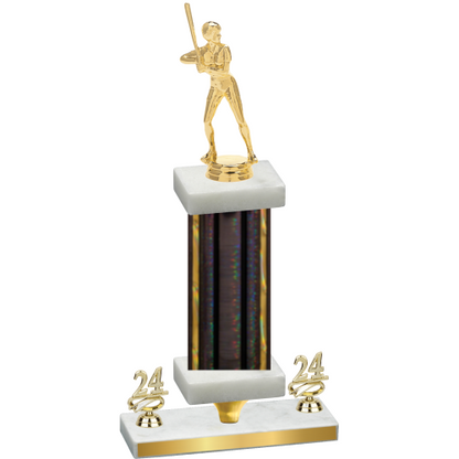 Premium Single Black Glacier Year Softball Trophy