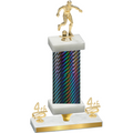 Premium Single Black Carbon Fiber Fourth Place Soccer Trophy