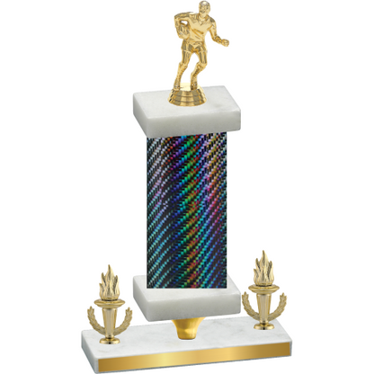 Premium Single Black Carbon Fiber Victory Rugby Trophy
