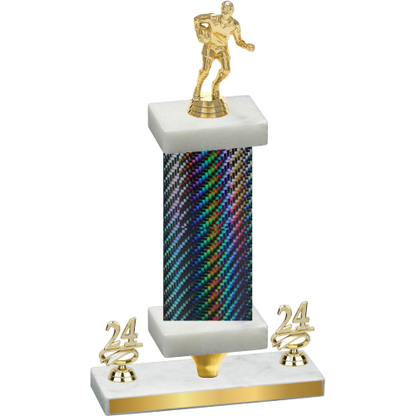 Premium Single Black Carbon Fiber Year Rugby Trophy