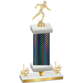Premium Single Black Carbon Fiber First Place Running Trophy