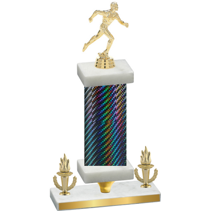 Premium Single Black Carbon Fiber Victory Running Trophy