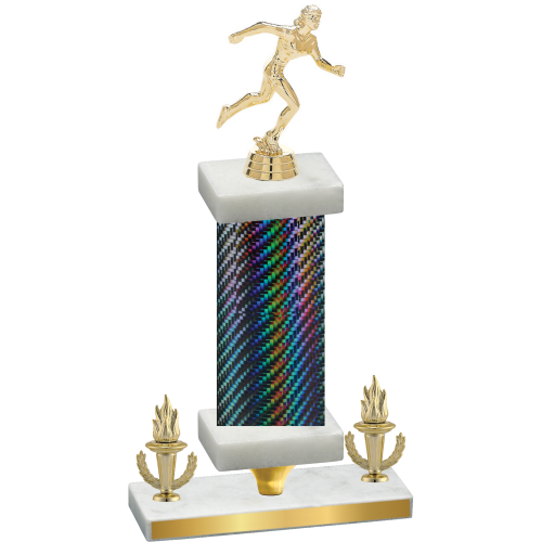 Premium Single Black Carbon Fiber Victory Running Trophy