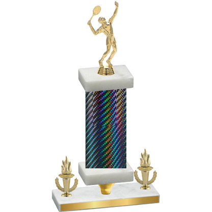 Premium Single Black Carbon Fiber Victory Tennis Trophy