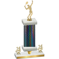 Premium Single Black Carbon Fiber Year Tennis Trophy