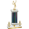 Premium Single Black Carbon Fiber Victory Tennis Trophy