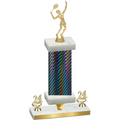 Premium Single Black Carbon Fiber Year Tennis Trophy