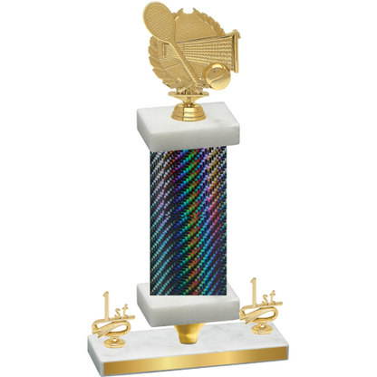 Premium Single Black Carbon Fiber First Place Tennis Trophy