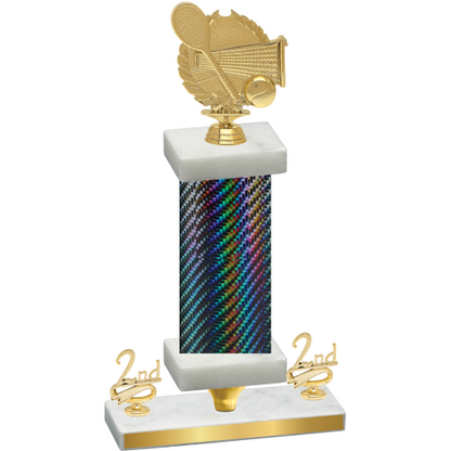 Premium Single Black Carbon Fiber Second Place Tennis Trophy