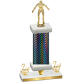 Premium Single Black Carbon Fiber Second Place Wrestling Trophy
