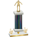 Premium Single Black Carbon Fiber Third Place Wrestling Trophy