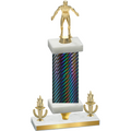 Premium Single Black Carbon Fiber Victory Wrestling Trophy