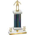 Premium Single Black Carbon Fiber Year Wrestling Trophy