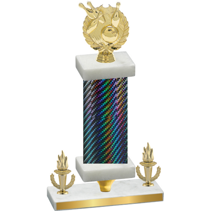 Premium Single Black Carbon Fiber Victory Bowling Trophy