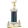 Premium Single Black Carbon Fiber Victory Volleyball Trophy