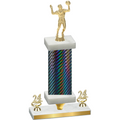 Premium Single Black Carbon Fiber Year Volleyball Trophy
