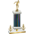 Premium Single Black Carbon Fiber Victory Swimming Trophy