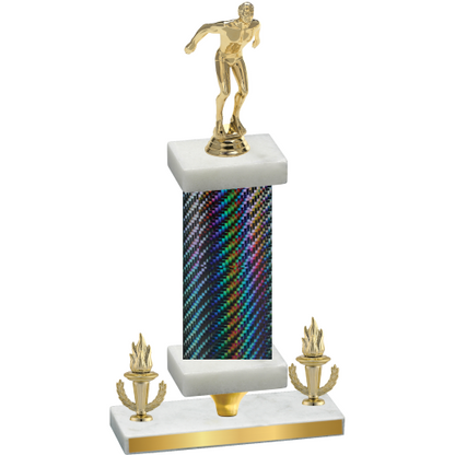 Premium Single Black Carbon Fiber Victory Swimming Trophy