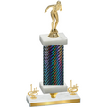 Premium Single Black Carbon Fiber First Place Tennis Trophy