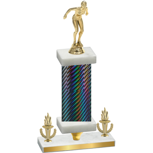 Premium Single Black Carbon Fiber Victory Tennis Trophy
