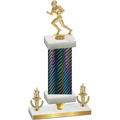 Premium Single Black Carbon Fiber Victory Football Trophy
