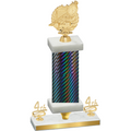 Premium Single Black Carbon Fiber Fourth Place Swimming Trophy