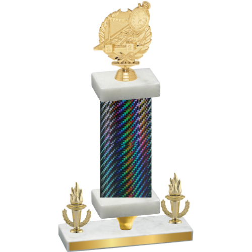 Premium Single Black Carbon Fiber Victory Swimming Trophy