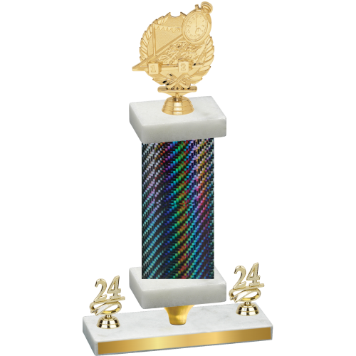 Premium Single Black Carbon Fiber Year Swimming Trophy