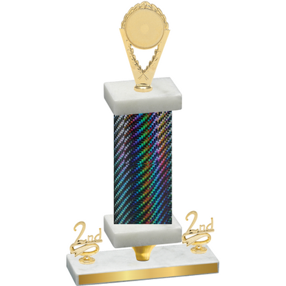 Premium Single Black Carbon Fiber Second Place Insert Trophy