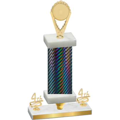 Premium Single Black Carbon Fiber Fourth Place Insert Trophy