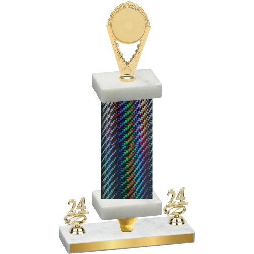 Premium Single Black Carbon Fiber Year Insert Trophy