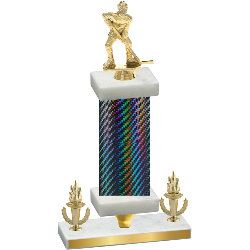 Premium Single Black Carbon Fiber Victory Hockey Trophy