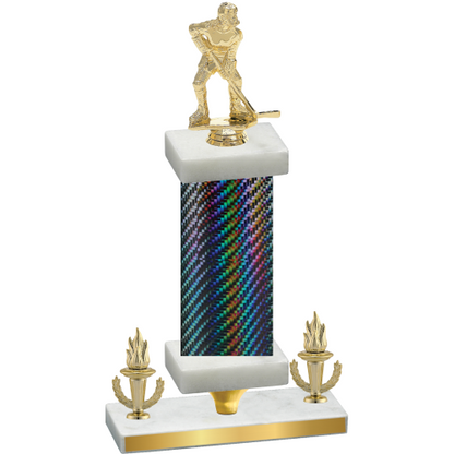 Premium Single Black Carbon Fiber Victory Hockey Trophy