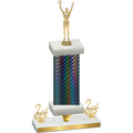 Premium Single Black Carbon Fiber Second Place Victory Trophy