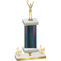 Premium Single Black Carbon Fiber Third Place Victory Trophy