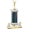 Premium Single Black Carbon Fiber Year Victory Trophy