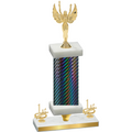Premium Single Black Carbon Fiber First Place Victory Trophy