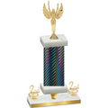 Premium Single Black Carbon Fiber Second Place Victory Trophy