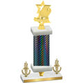 Premium Single Black Carbon Fiber Victory Pickleball Trophy