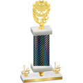 Premium Single Black Carbon Fiber First Place Pickleball Trophy