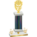 Premium Single Black Carbon Fiber Second Place Pickleball Trophy