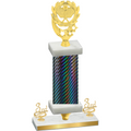 Premium Single Black Carbon Fiber Third Place Pickleball Trophy
