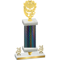 Premium Single Black Carbon Fiber Year Pickleball Trophy