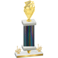 Premium Single Black Carbon Fiber First Place Pickleball Trophy