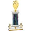 Premium Single Black Carbon Fiber Victory Pickleball Trophy